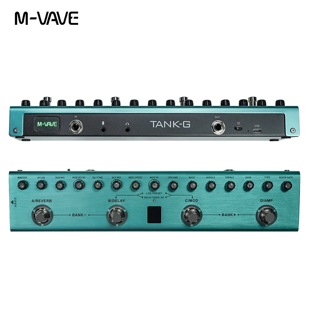 M-Vave MULTI-EFFECTS Tank-G Pedal 36 Presets 9 Preamp Slot 3-Band EQ 8 - Image 4
