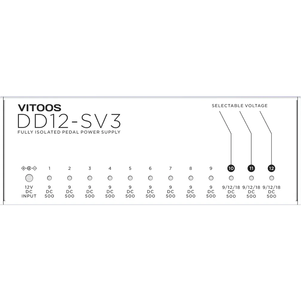 Vitoos DD12 -SV3 pedal power supply fully isolated Filter ripple Noise reduction High - Image 6
