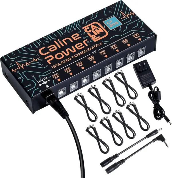 Caline CP-205 Truly Isolated Power Supply Transparent DC Multi Power Supply 8 Outputs For Guitar Effect Pedal
