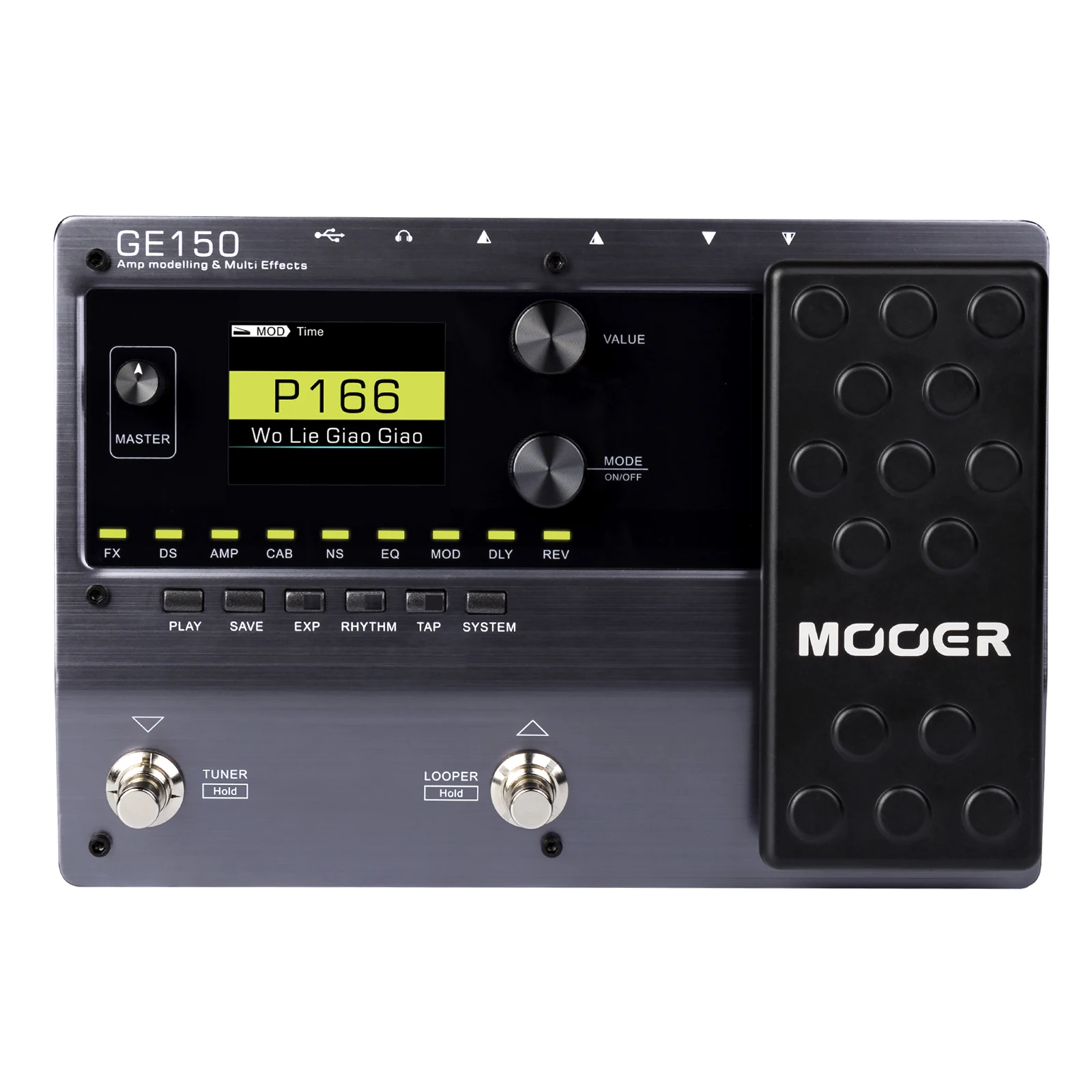 Mooer GE150 Amp Modelling Multi Pedal Portable Multi Processor Expression IR Loading