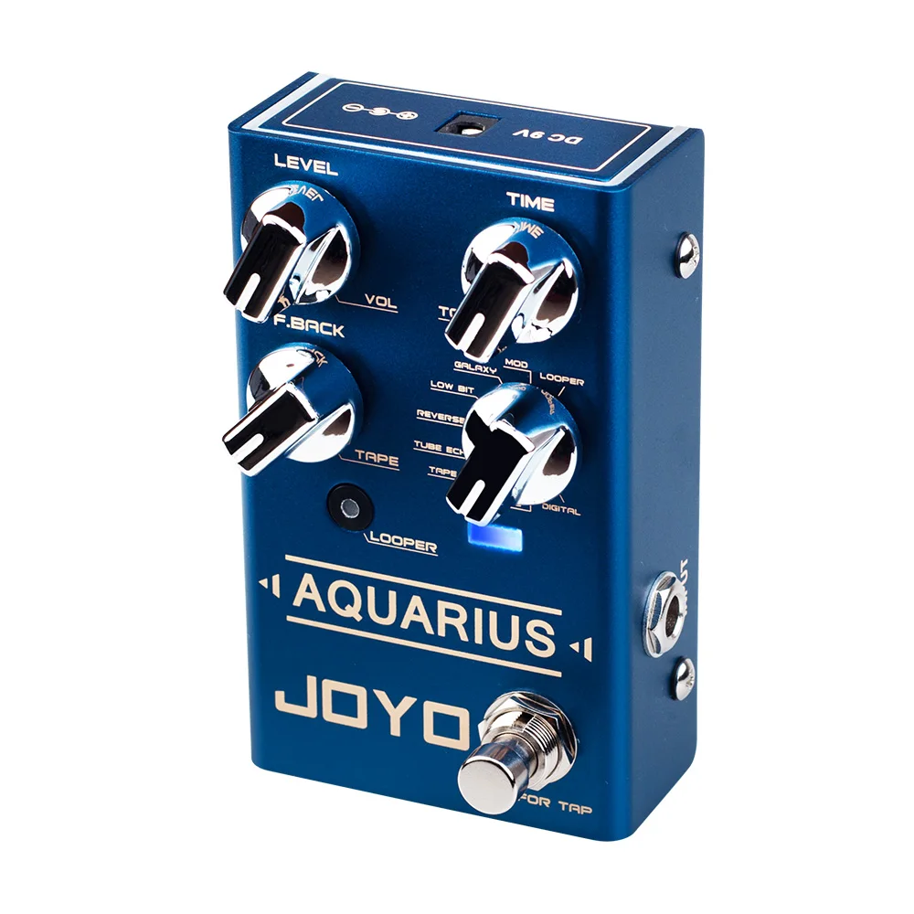 Joyo R-07 AQUARIUS Multi-mode Delay Looper Pedal 8 Digital Delay 5Min Looper Recording - Image 3
