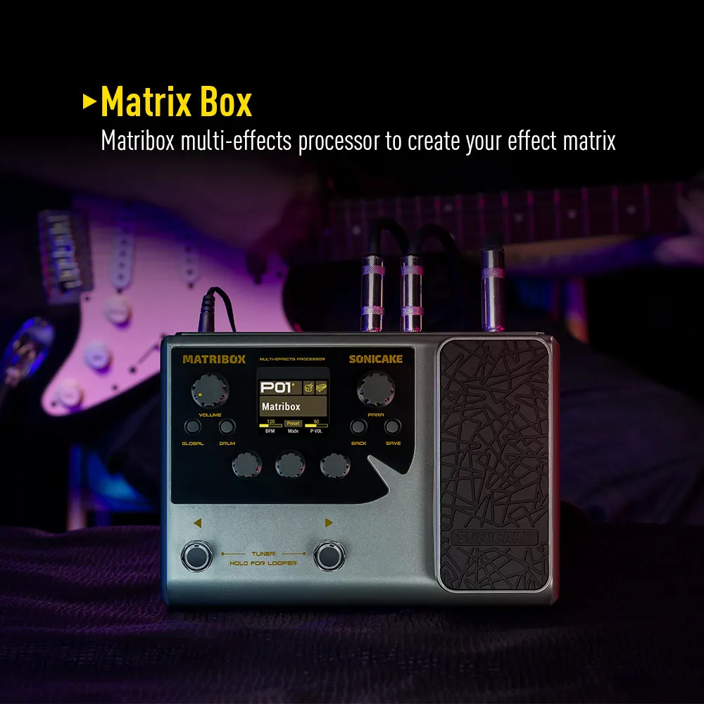 Sonicake QME-50 Matribox 140 Built-in Bass Acoustic Multi Processor Expression pedal Looper Modeling - Image 4