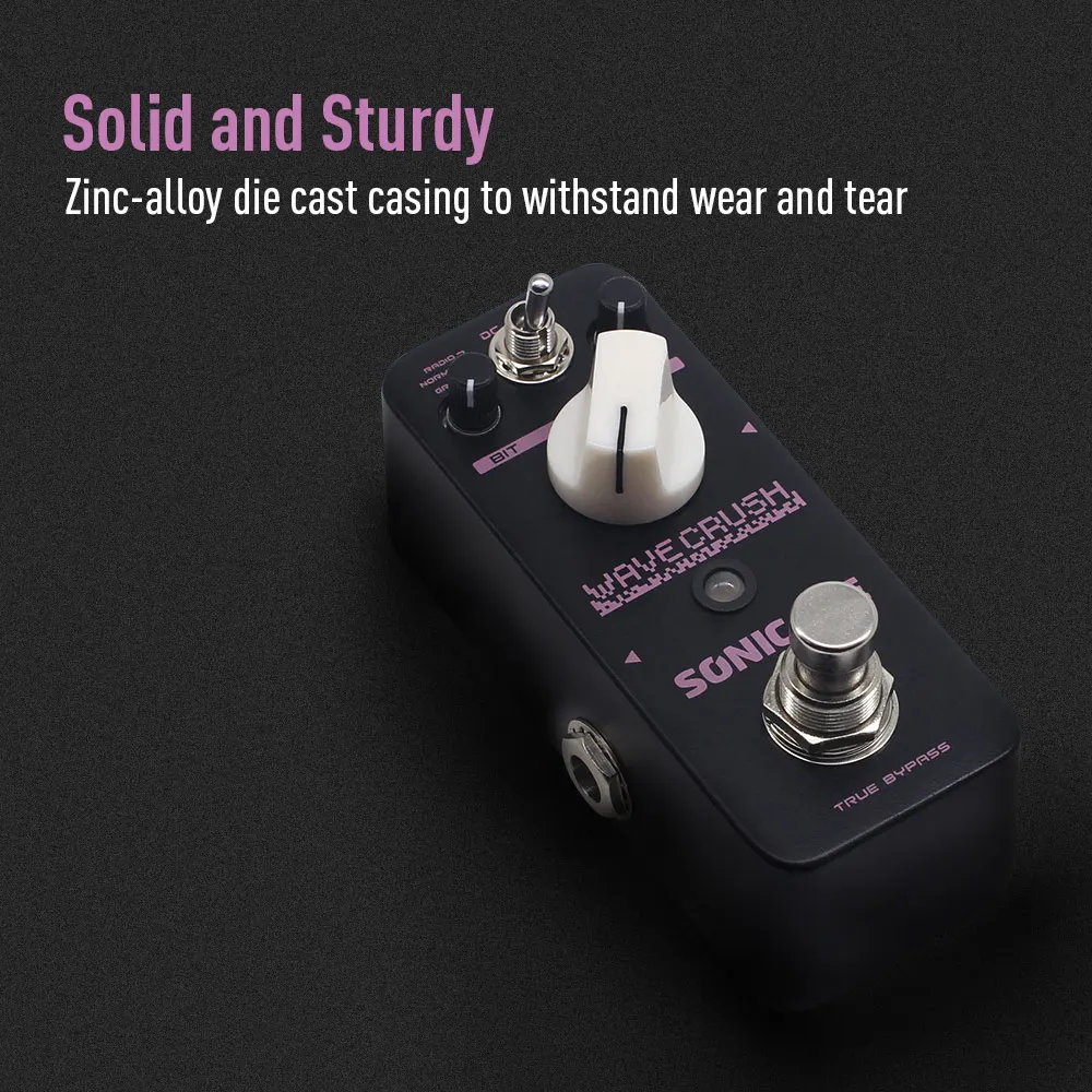 Sonicake QSS-20 Wave Crush Bitcrush Digital Bitcrusher Rate Reducer Synthesizer Lo-Fi Bass Pedal - Image 7