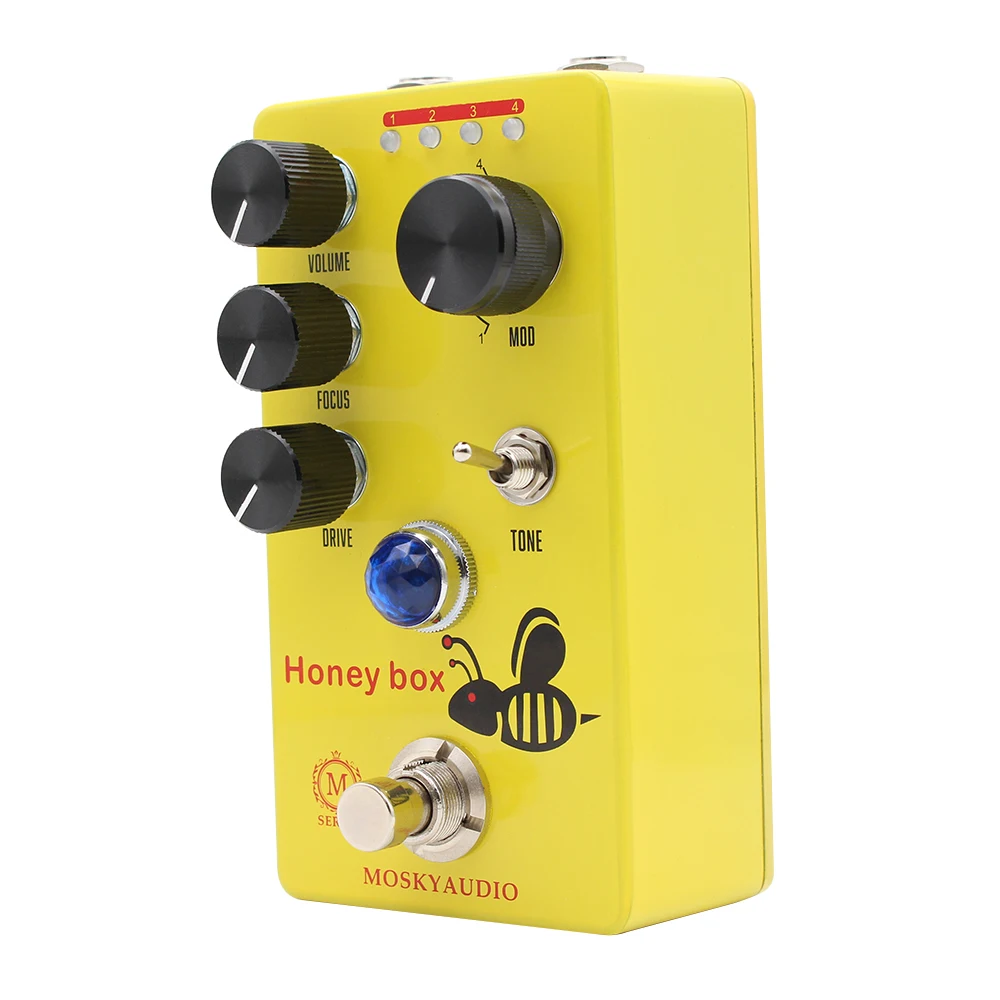 Mosky Honey Box Overdrive Pedal Dynamic Low Gain Overdrive 4 Modes Drive - Image 8