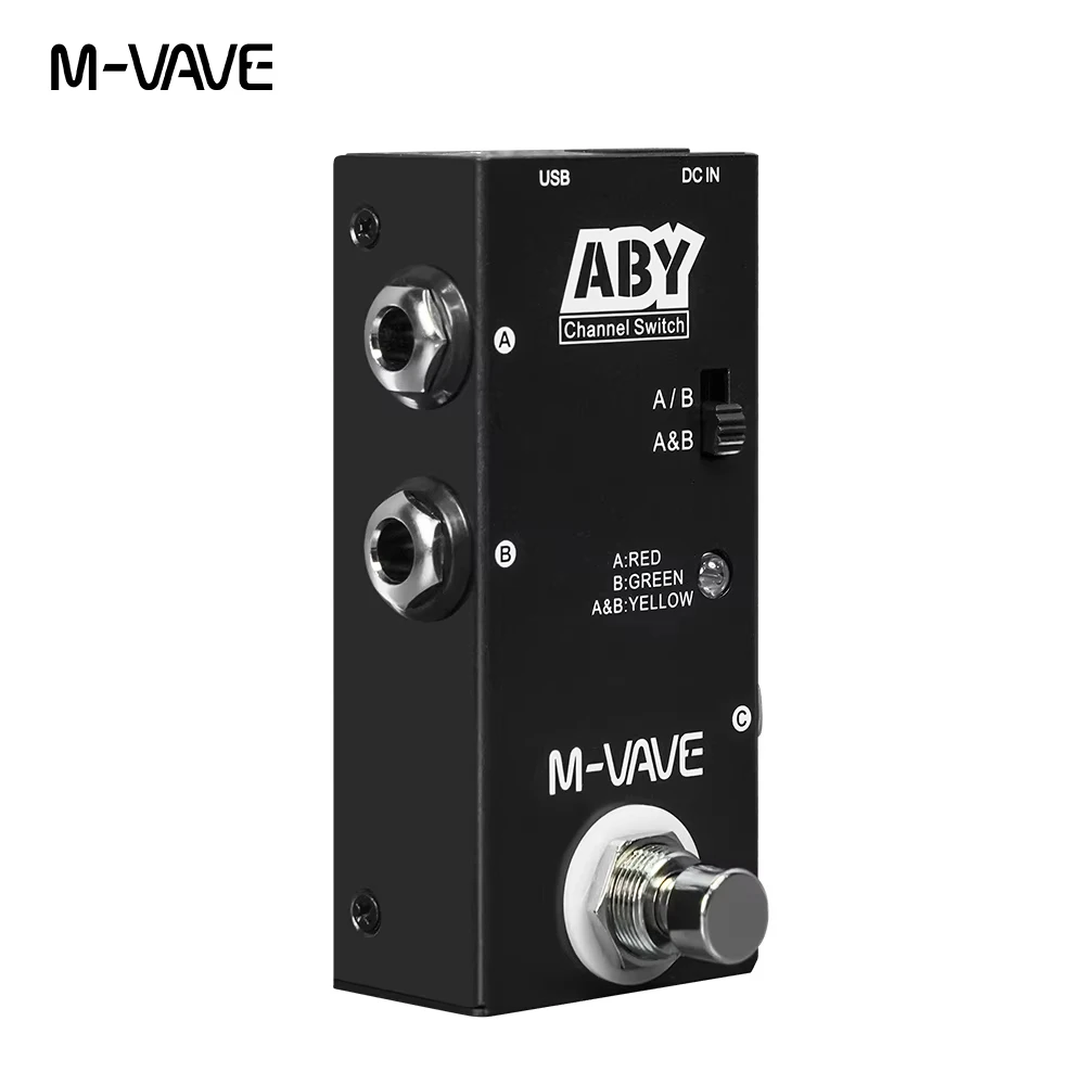 M-VAVE ABY Line Selector AB Switch Pedal True Bypass Mini Bass - Image 3