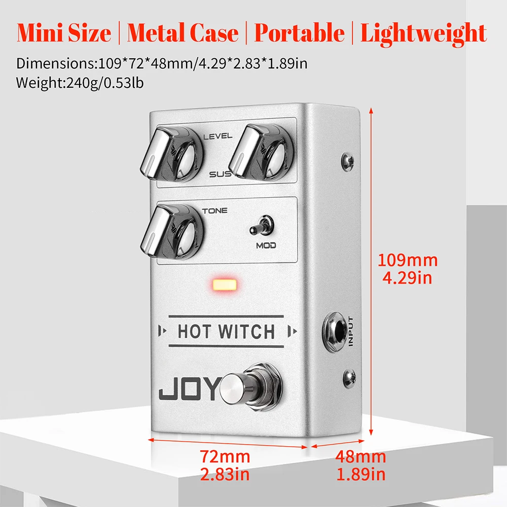 Joyo R-25 Fuzz Pedal WITCH Retro Modern Pedal Deep Smooth Lows Fuzz Guitarists - Image 8