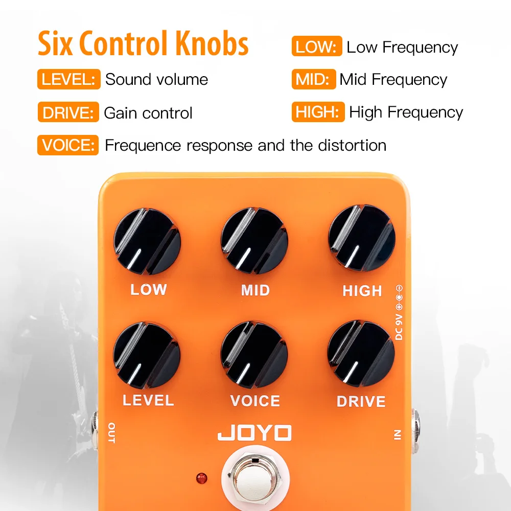 Joyo JF-22 OXFORD SOUND Distortion Pedal Classic 70 s British Rock Distortion Sound - Image 7