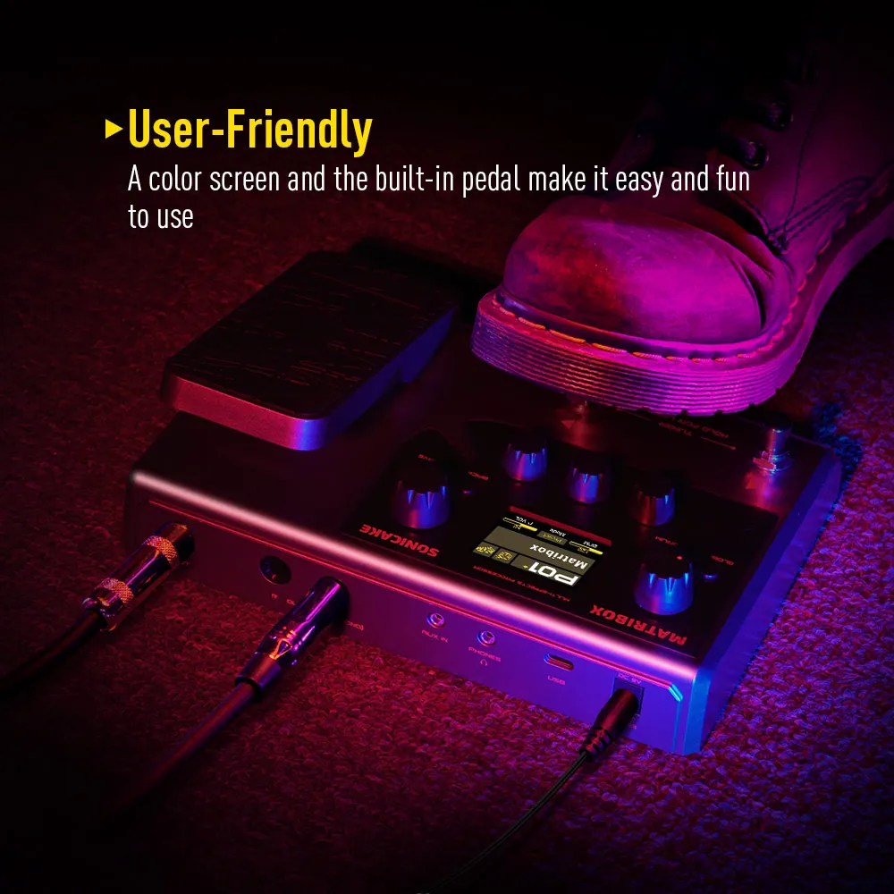 Sonicake QME-50 Matribox 140 Built-in Bass Acoustic Multi Processor Expression pedal Looper Modeling - Image 7