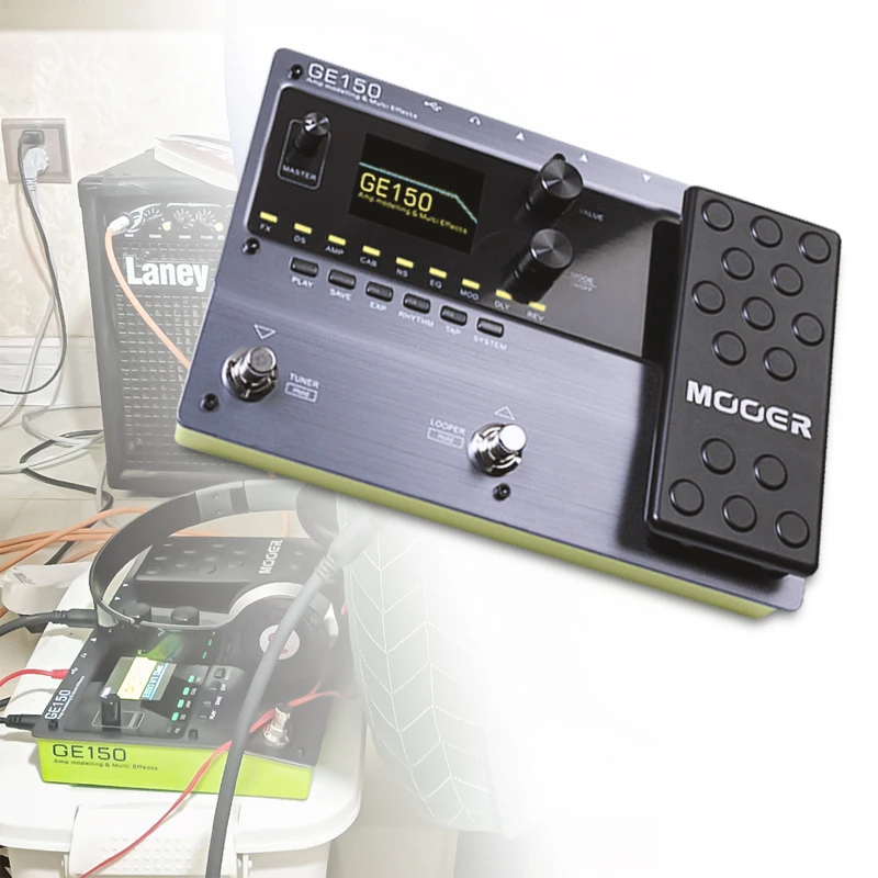 Mooer GE150 Pedal Multi-effects Amp OTG Looper 151 Tap Tempo Accessories