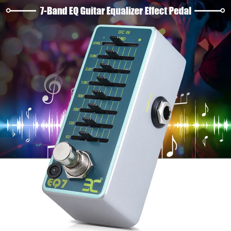 Eno EQ7 EX Equalizer Pedal 7-Band EQ Full Metal Shell True Bypass - Image 5