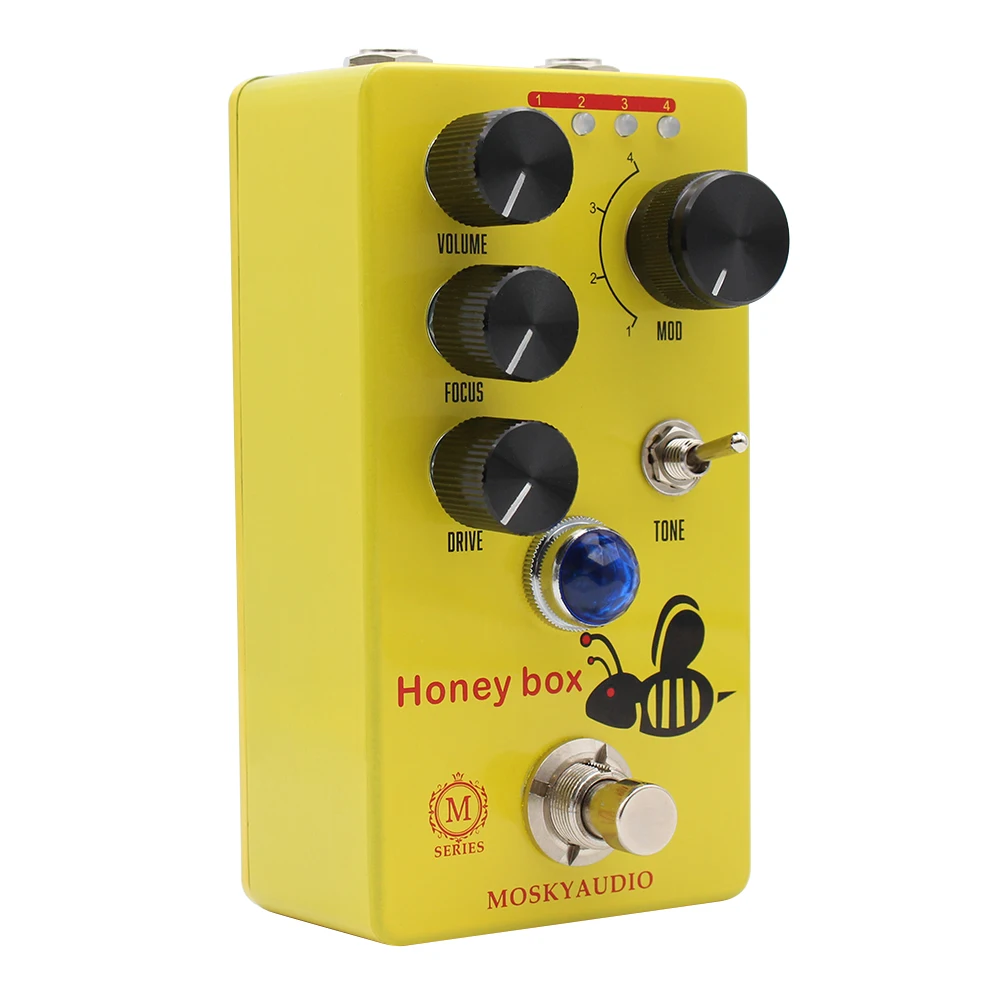 Mosky Honey Box Overdrive Pedal Dynamic Low Gain Overdrive 4 Modes Drive - Image 7