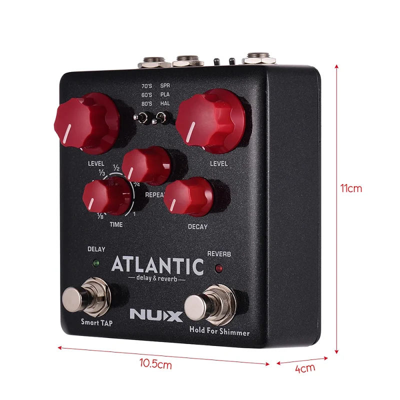 Nux NDR-5 VERDUGO ATLANTIC delay reverb pedal switch pedal overload