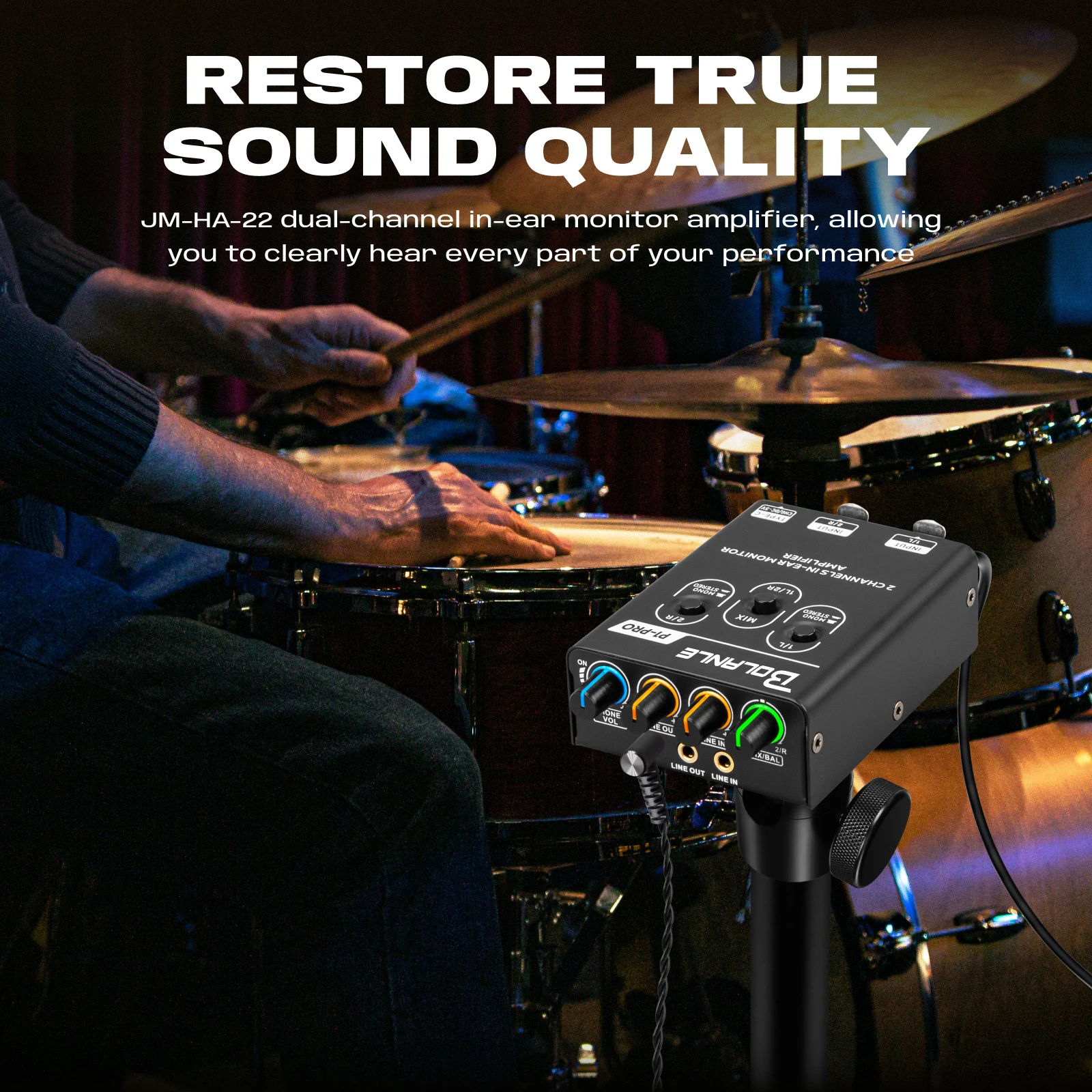 Bolanle P1 PRO Type-C multi-functional mixer dual channel stereo in ear personal - Image 4