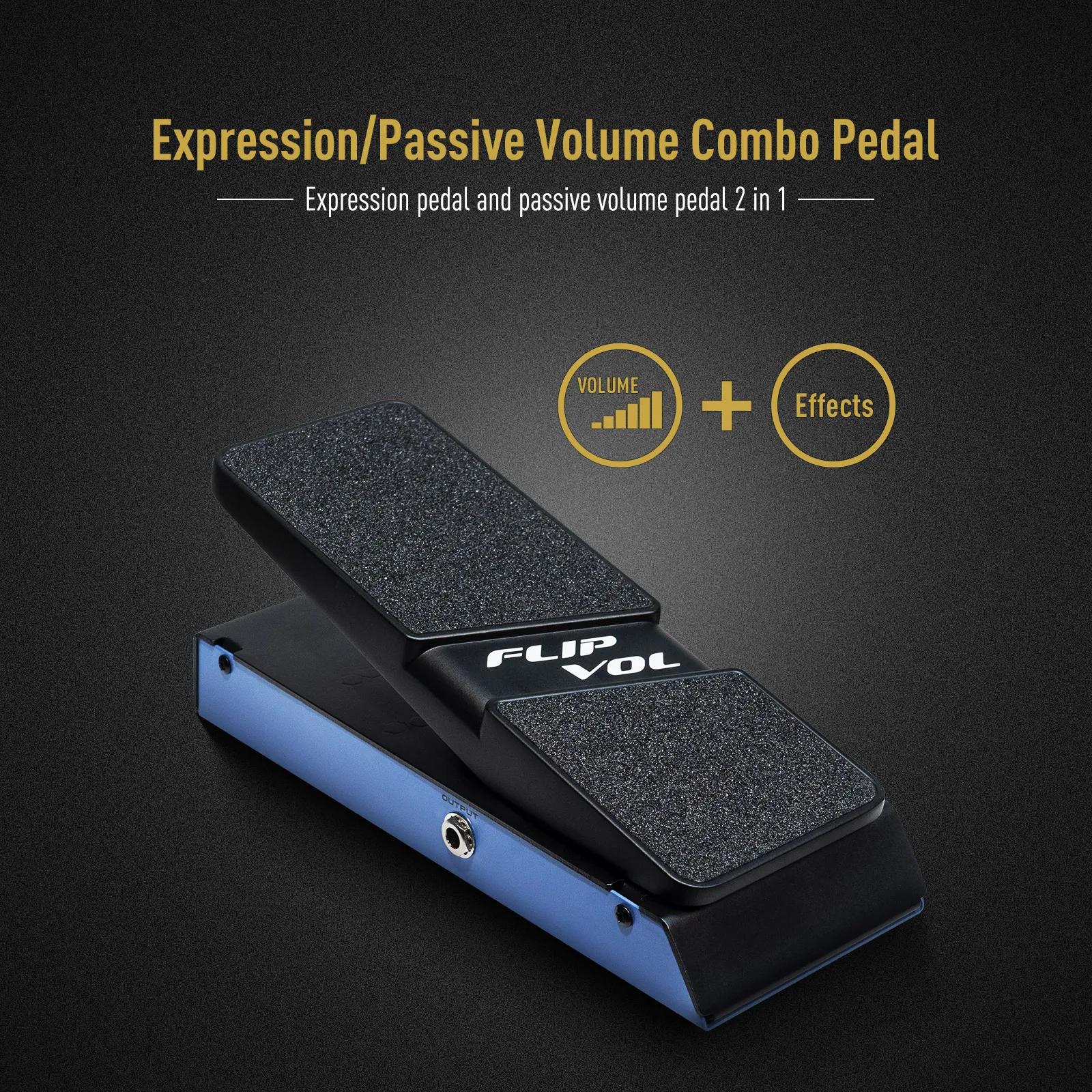 Sonicake QEP-20 FlipVol Expression EXP Passive Volume combo Expression pedal Metal case - Image 4