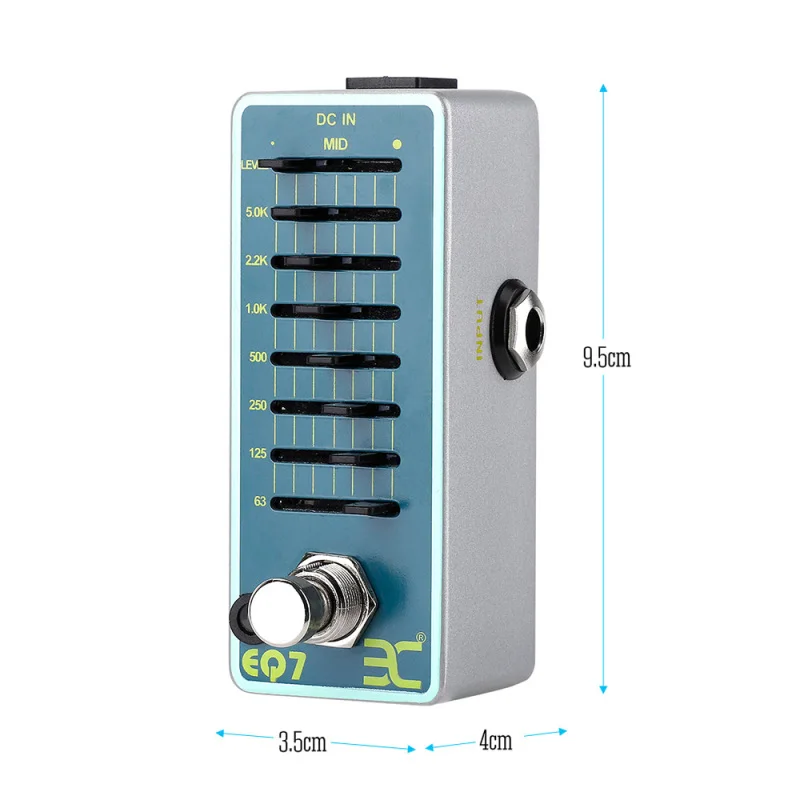 Eno EQ7 EX Equalizer Pedal 7-Band EQ Full Metal Shell True Bypass - Image 8
