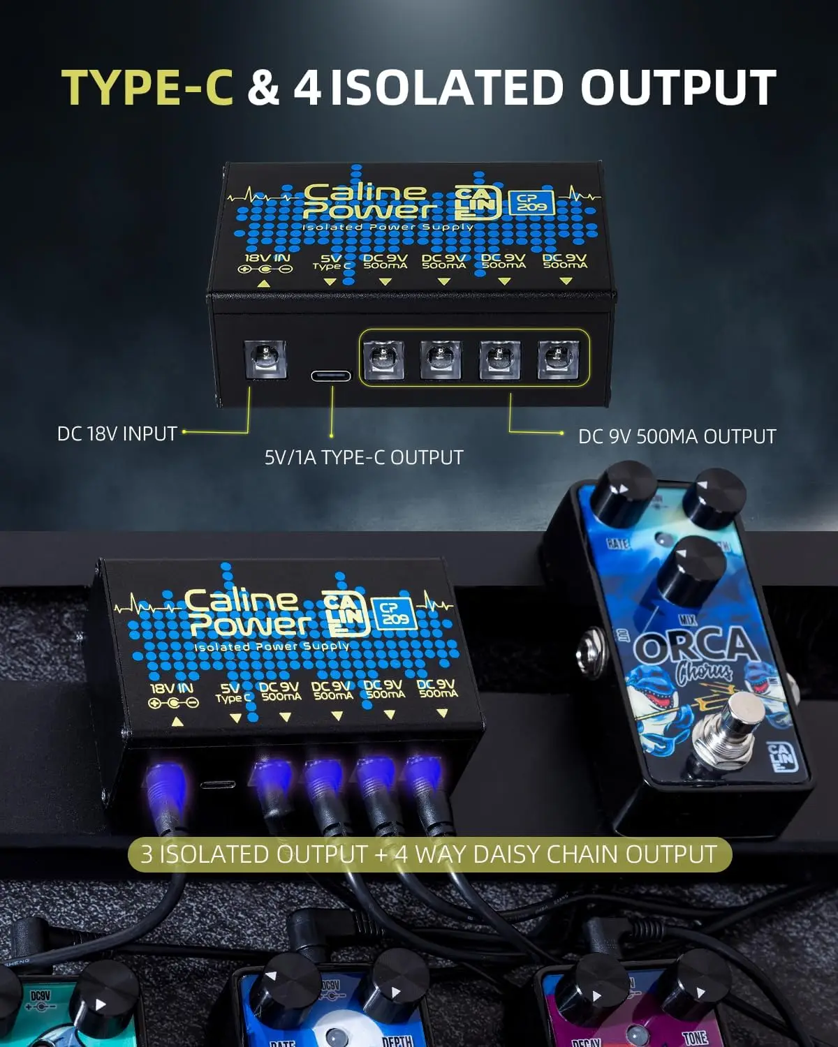 Caline CP-209 Truly Isolated Power Supply Pedal