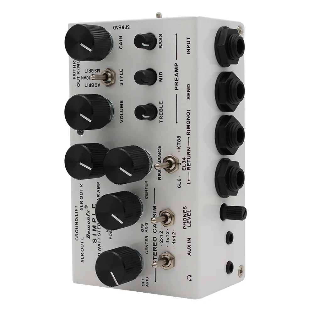 New Demonfx SIMPLE DI Box Pedal Preamp Simulator Power Amp Simplifier Pedal Stereo - Image 7