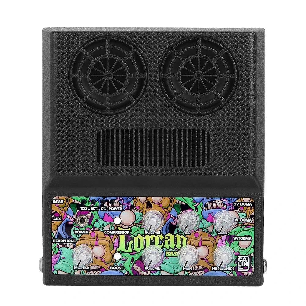 Caline Lorcan CA-100B Mini Bass AMP With Built-in Battery Electric Amplifier Speaker Compressor Boost Effect Power Supply