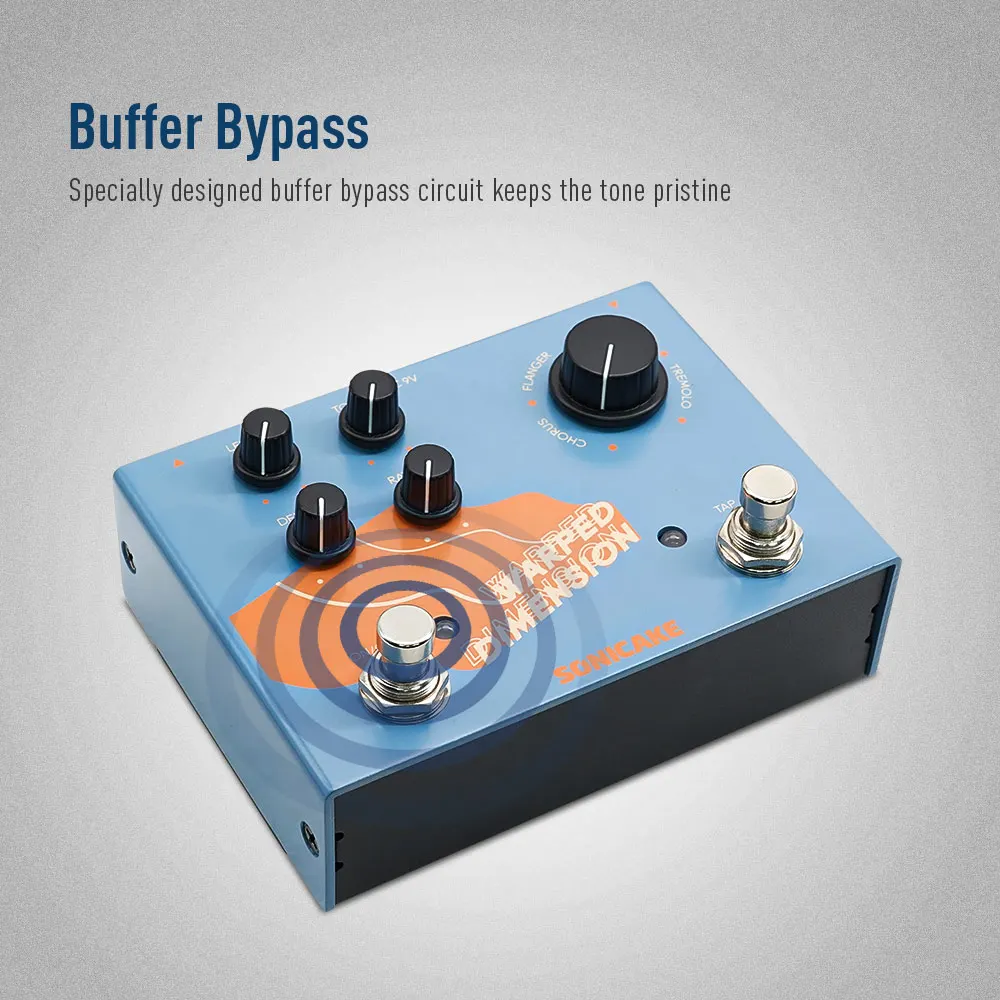 Sonicake QDS-03 Warped Dimension Digital Modulation Pedal 4 Mode of Chorus Flanger Phaser - Image 7