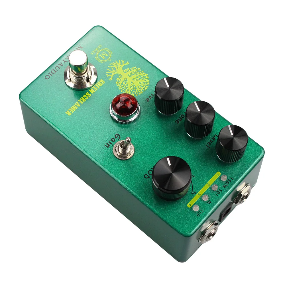 MOSKYAUDIO GREEN SCREAMER Pedal booster overdrive 4 Mode Switch Level Tone Drive - Image 5