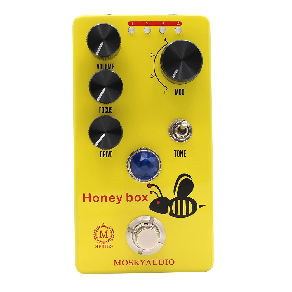 Mosky Honey Box Overdrive Pedal Dynamic Low Gain Overdrive 4 Modes Drive - Image 3