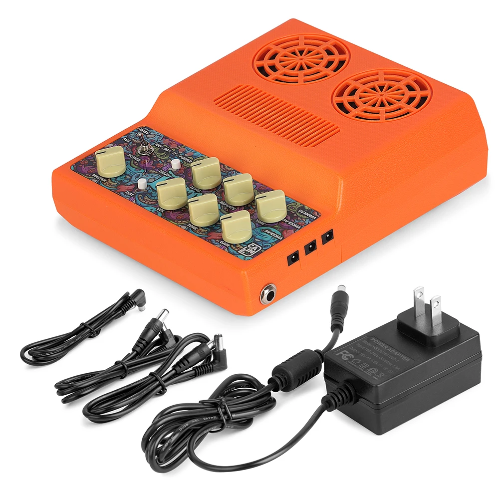 Caline Guitar Mini Amplifier Speaker Built-in Battery Guitar AMP With Distortion Delay Effect Guitar Parts & Accessories CA-100G