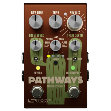 Source Audio Pathways Stereo Reverb & Tremolo Pedal - Image 3