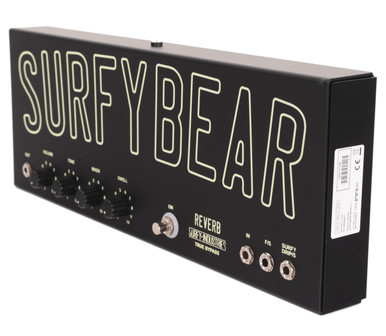 Surfy Industries SurfyBear Reverb Pedal Metal Black with SurfyPan