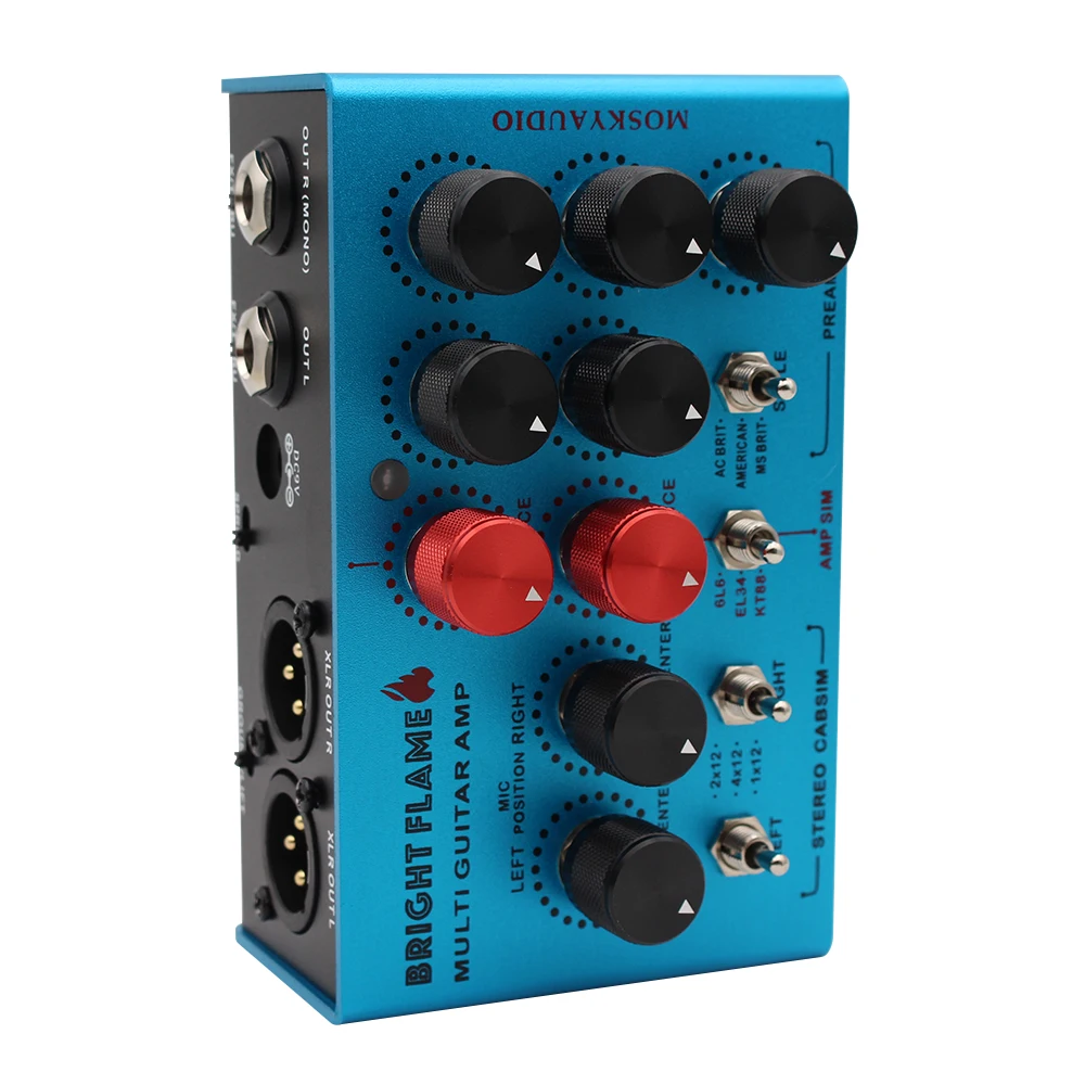 Mosky Bright Flame Amp Simulator Pedal Stereo Cabinet Sim Box Preamp DI - Image 6