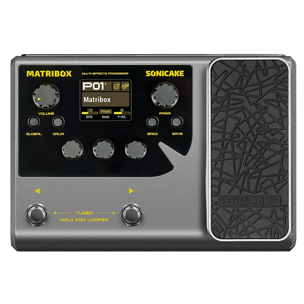 Sonicake QME-50 Matribox 140 Built-in Bass Acoustic Multi Processor Expression pedal Looper Modeling - Image 3