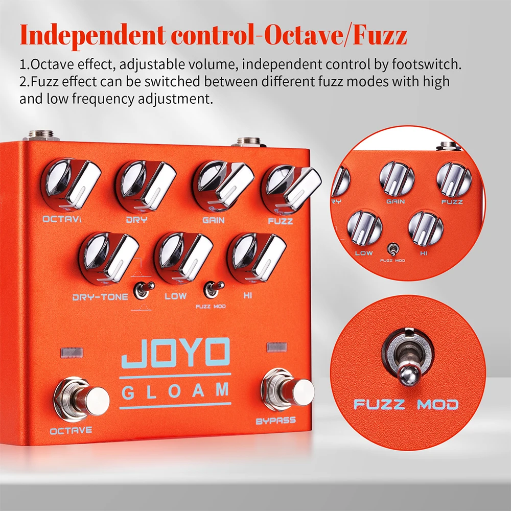 Joyo R-29 GLOAM Octave Fuzz Pedal High Gain Bass Pedal - Image 5