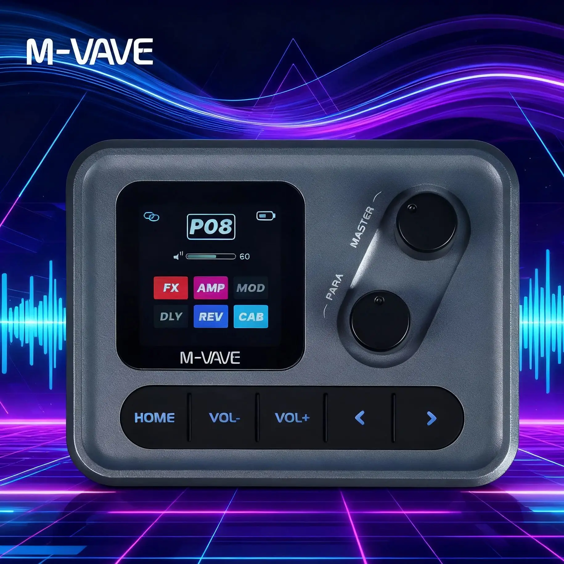 New 1450MAH M-VAVE Mini Pocket Bass Amp 1 54 LCD Color Screen APP