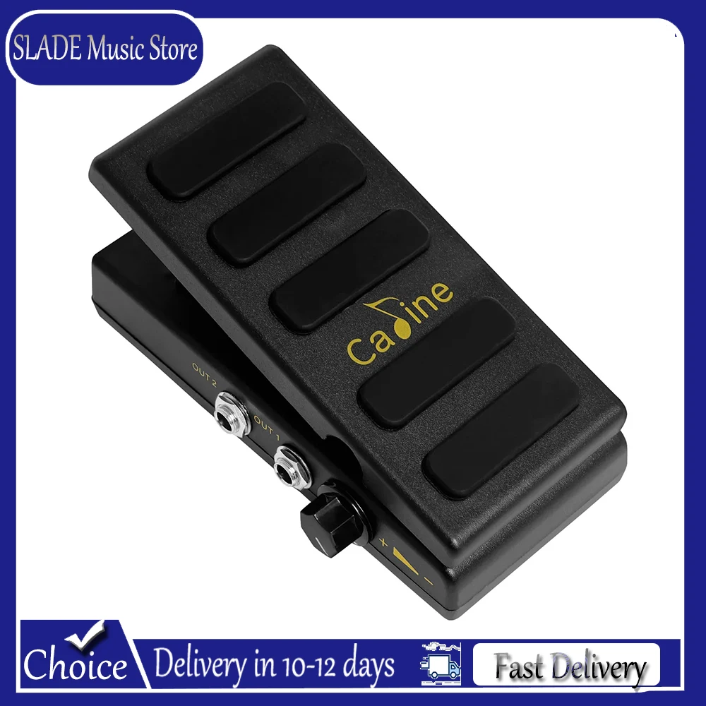 Caline Guitar Volume Pedal Dual-Channel Effects Pedal Anti-slip Chassis Boost Adjustment CP-31P for Electric Guitar/Bass Parts