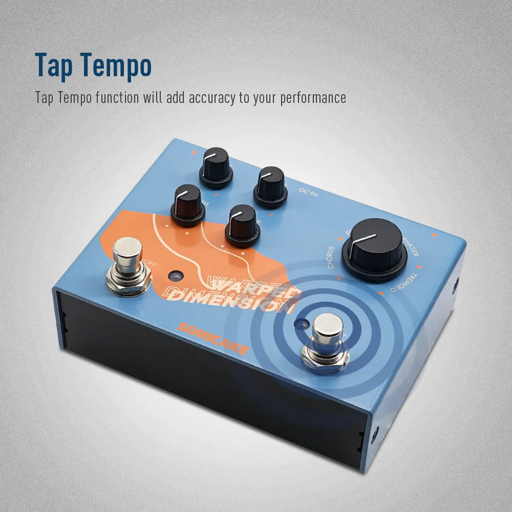 Sonicake QDS-03 Warped Dimension Digital Modulation Pedal 4 Mode of Chorus Flanger Phaser - Image 6