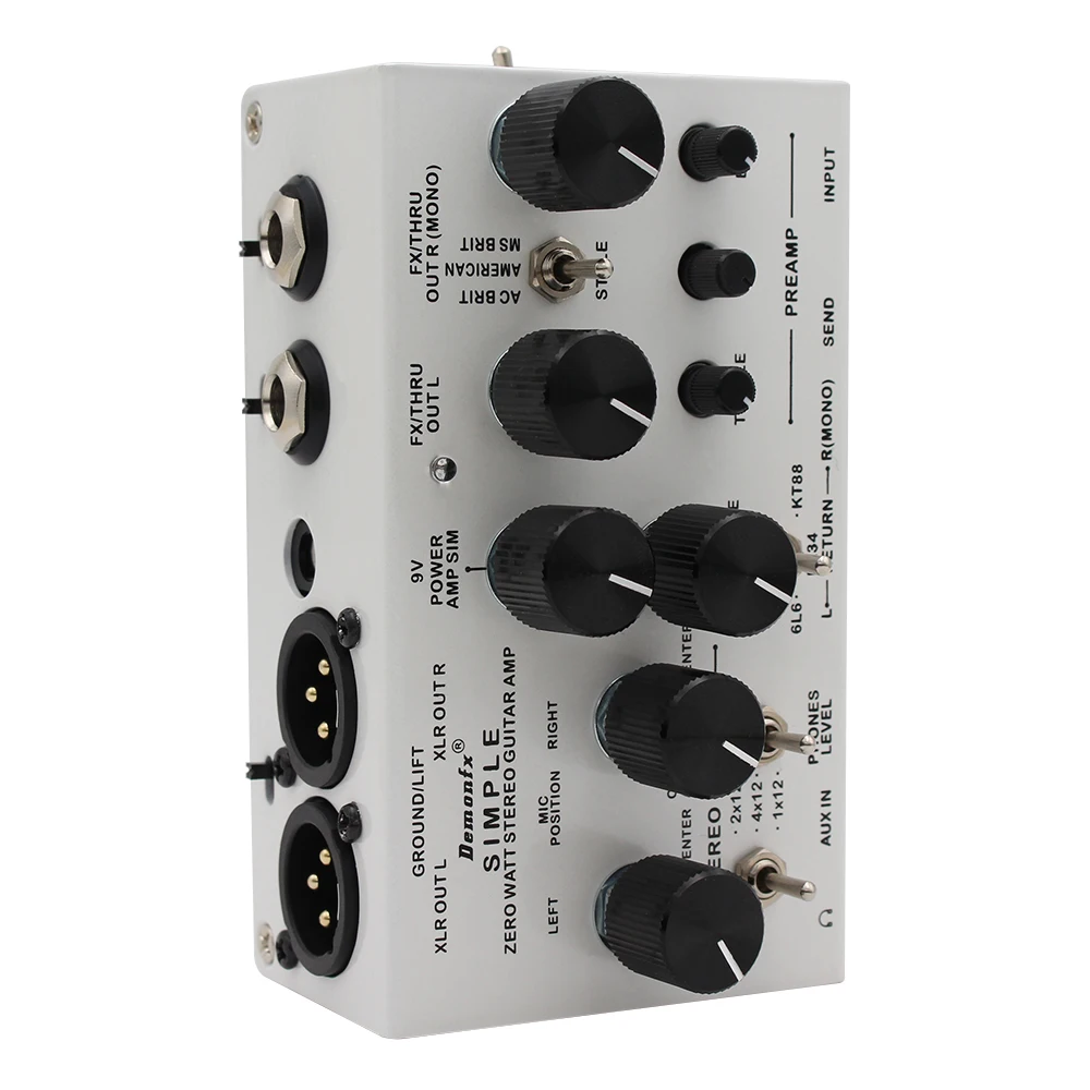New Demonfx SIMPLE DI Box Pedal Preamp Simulator Power Amp Simplifier Pedal Stereo - Image 6