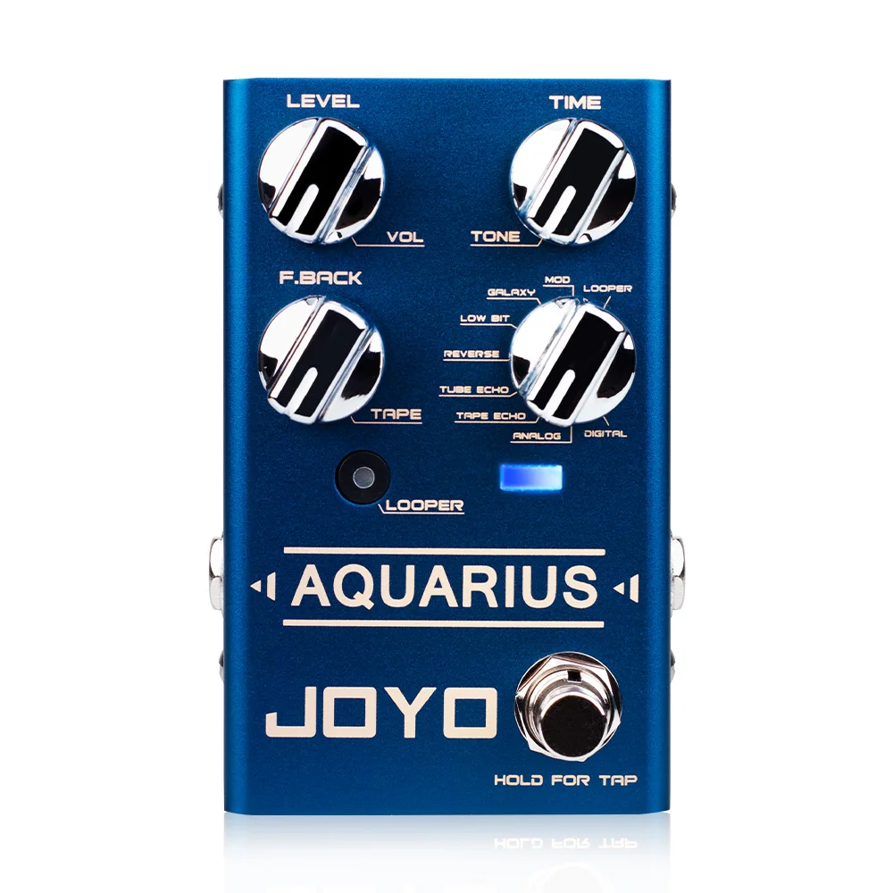 Joyo R-07 AQUARIUS Multi-mode Delay Looper Pedal 8 Digital Delay 5Min Looper Recording - Image 4