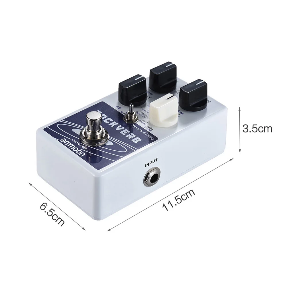POCKVERB Reverb Delay Pedal 7 Reverb + 7 Delay Tap Tempo Function - Image 8