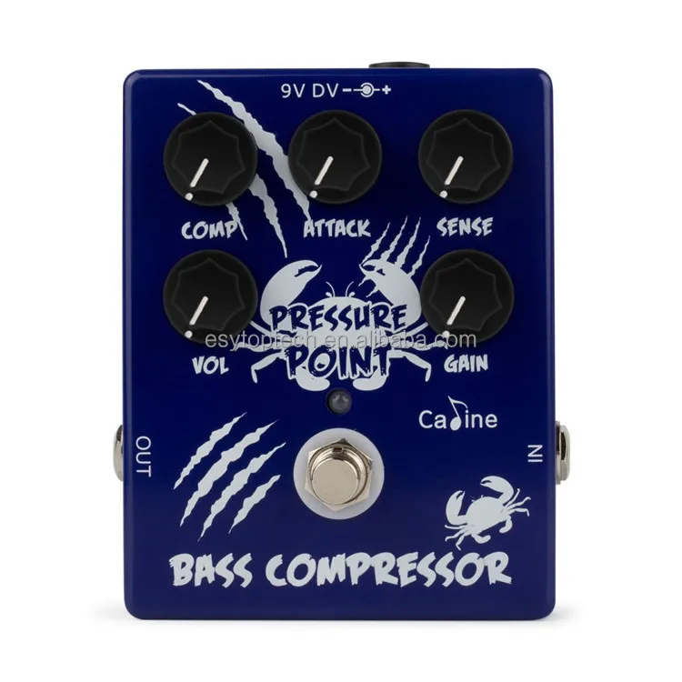 Caline CP-45 Bass Compressor Pedal True Bypass With Aluminum Alloy Housing