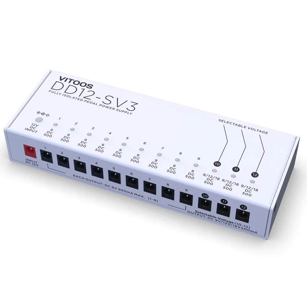 Vitoos DD12 -SV3 pedal power supply fully isolated Filter ripple Noise reduction High - Image 5
