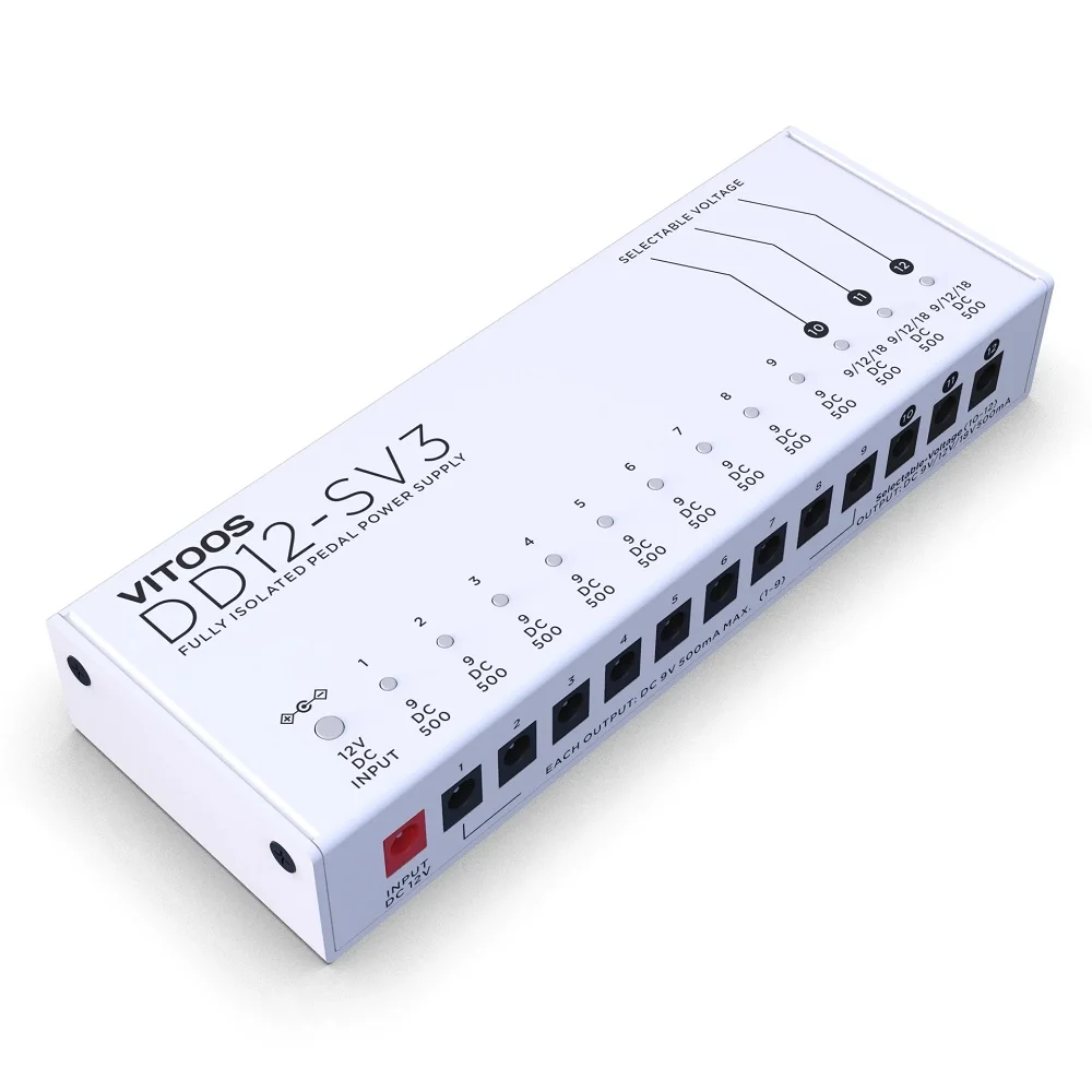 Vitoos DD12 -SV3 pedal power supply fully isolated Filter ripple Noise reduction High - Image 4