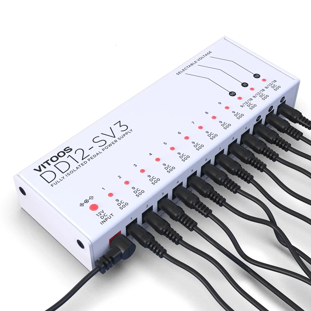 Vitoos DD12 -SV3 pedal power supply fully isolated Filter ripple Noise reduction High - Image 3