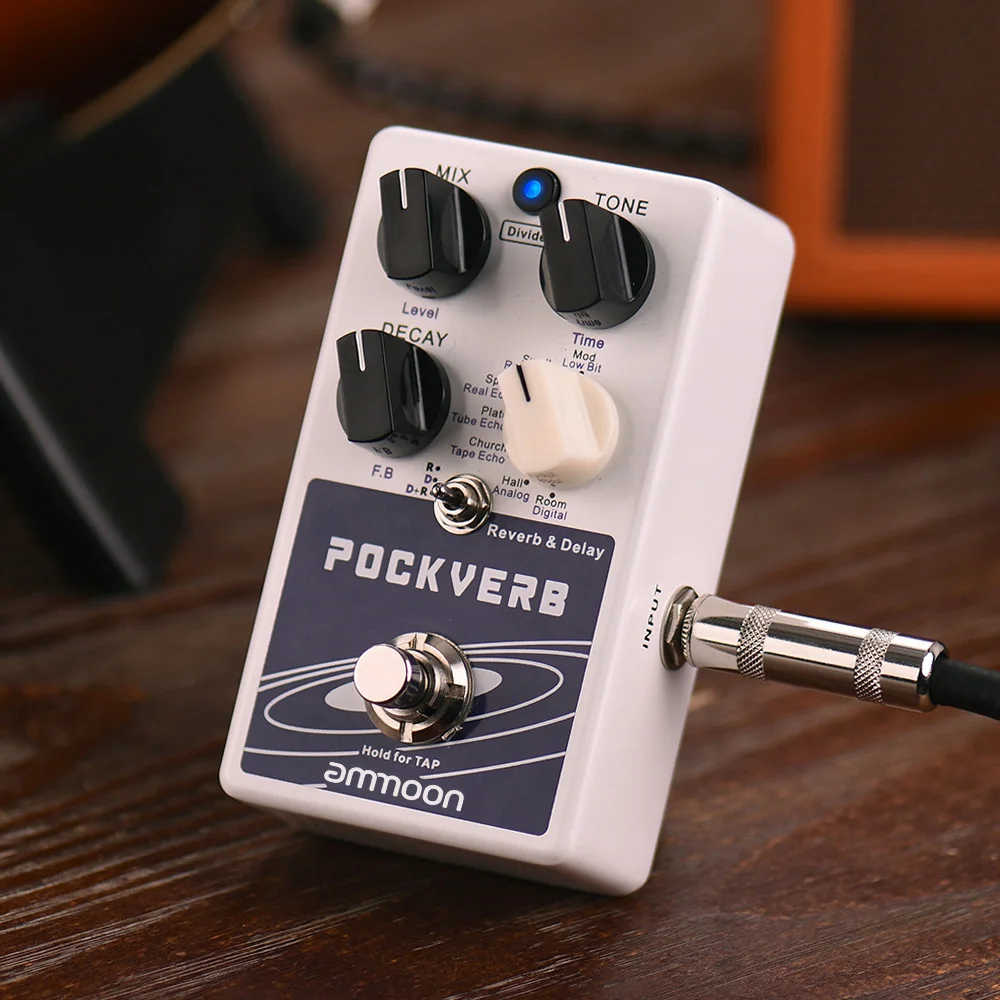 POCKVERB Reverb Delay Pedal 7 Reverb + 7 Delay Tap Tempo Function - Image 7