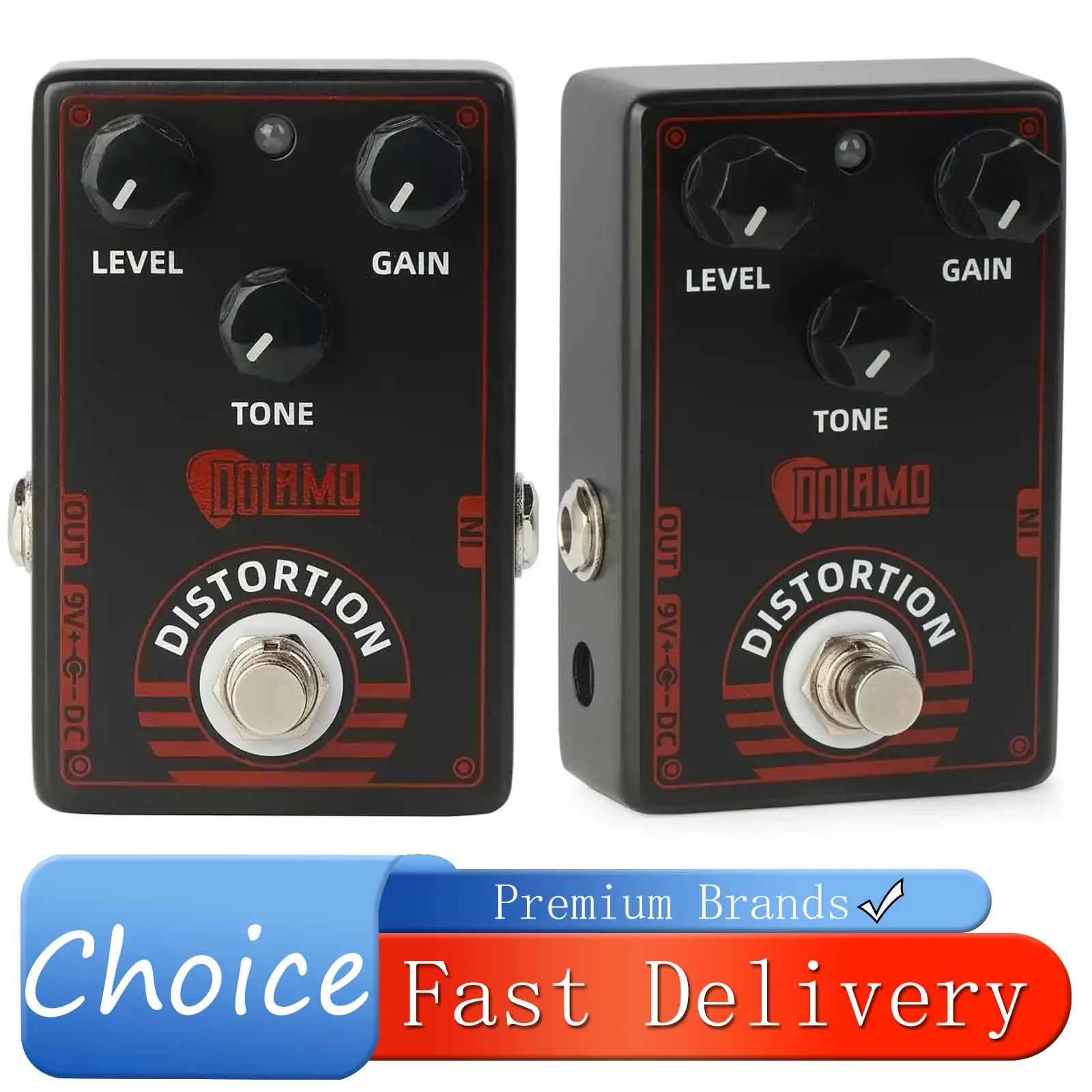 Dolamo D-4 Distortion Electric Guitarra Effector Pedal True Bypass Level Gain and Tone Controls Caline Guitar Accessories