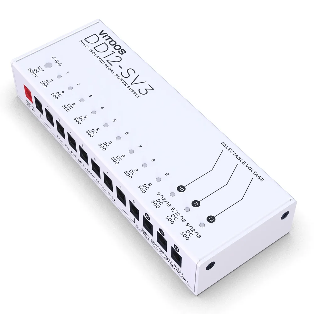 Vitoos DD12 -SV3 pedal power supply fully isolated Filter ripple Noise reduction High - Image 8