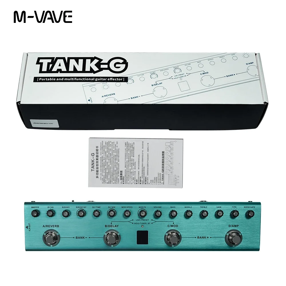 M-Vave MULTI-EFFECTS Tank-G Pedal 36 Presets 9 Preamp Slot 3-Band EQ 8 - Image 8