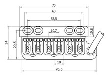 Vega-Trem Ultra 6 Screw Floating Tremolo System in Black - Image 3