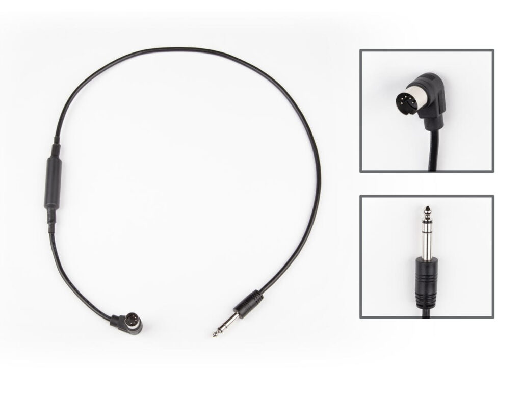 Strymon MIDI-EXP Cable - Right Angle MIDI Connector & Straight Angle 1/4" TRS Jack Connector