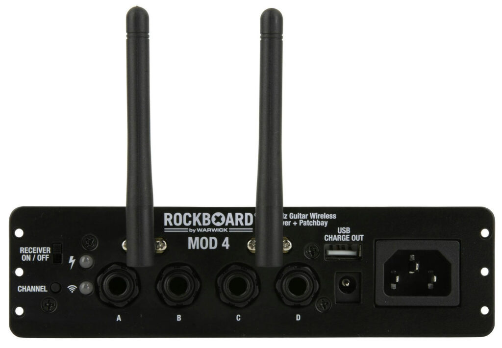 RockBoard MOD 4 Guitar Wireless Receiver and TRS Patchbay with Xvive U2 Transmitter