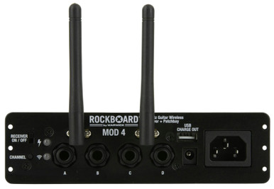 RockBoard MOD 4 Guitar Wireless Receiver and TRS Patchbay with Xvive U2 Transmitter