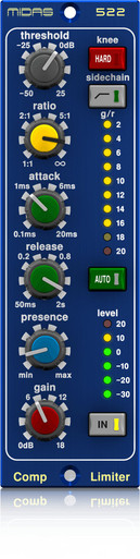 Midas 522 500 Series Compressor/Limiter with Dynamic Presence Control